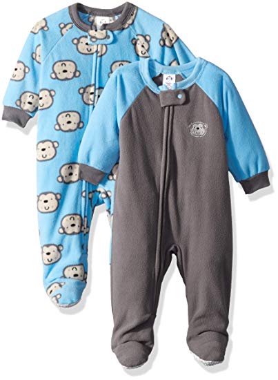 Gerber Baby Boys' 2-Pack 1-Piece Footed Pajamas