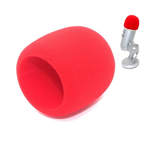 ZRAMO Foam Windscreen for Condenser Microphone - Red