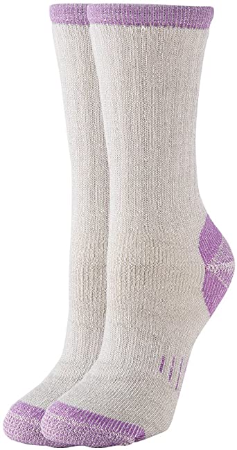 70% Merino Wool Women Crew Socks - Hiking Outdoor Athletic Thermal Thickening Cushion