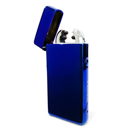 FORHU Windproof Dual Arc electric lighter USB rechargeable (Blue ice)