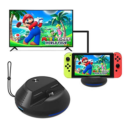 J&TOP Portable Charge TV Dock for Nintendo Switch,Replacement Dock with Electronic Chip for Nintendo Switch