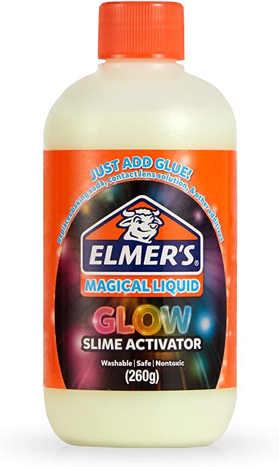 Elmer’s Glow In The Dark Slime Activator | Magical Liquid Glue Slime Activator, 8.75 FL. oz. Bottle - Great for Making Glow In The Dark Slime
