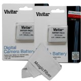Vivitar NB-6L  NB-6LH Ultra High Capacity 1700mAH Li-ion Batteries for Select Canon DSLR Cameras