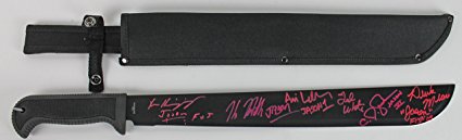 Friday The 13th Prop Machete Signed By 6 Actors Who Played Jason Voorhees JSA