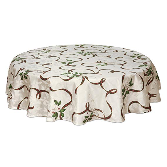 Lenox Holiday Nouveau Ribbon Round Tablecloth, 70"