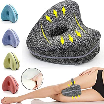 Heart-Shaped Orthopedic Pillow for Sleeping Memory Foam Leg Positioner Pillows Knee Support Pillow Between Legs for Hip Pain Sciatica