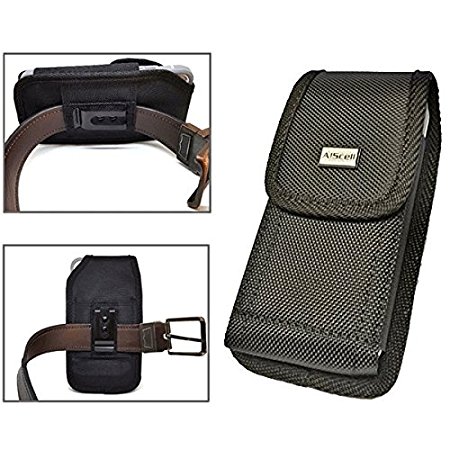 AIScell Belt Clip Holster Tough Nylon Case Pouch For Apple iPhone SE 5 5S 5C Cell Phone Already With LifeProof fre Series / Waterproof Case Cover On ( Include Bonus Phone Screen Cleaning Cloth )