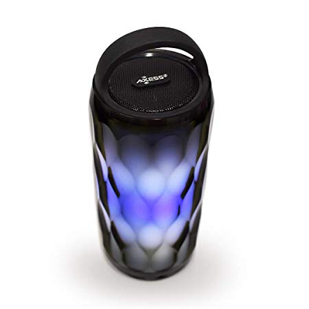 Axess SPBL1095 Bluetooth Crystal LED Wireless Speaker, Night Light Wireless Speaker, 8 Lighting Styles & Colors, Handsfree, AUX/TF Card Inputs, Rechargeable Battery & USB Charger