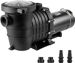 VEVOR Above Ground Pool Pump, 2 HP, 110 GPM Max Flow Single Speed Swimming Pool Pump, 110V/240V 3450 RPM 59 ft Max Head Pool Pump with Filter Basket, for Above Ground Pools Hot Tubs Spas, UL Certified