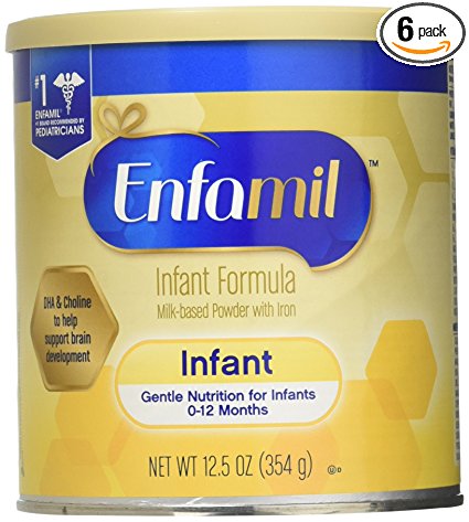Enfamil Infant Formula, Powder 12.5 Ounce Can, Pack of 6