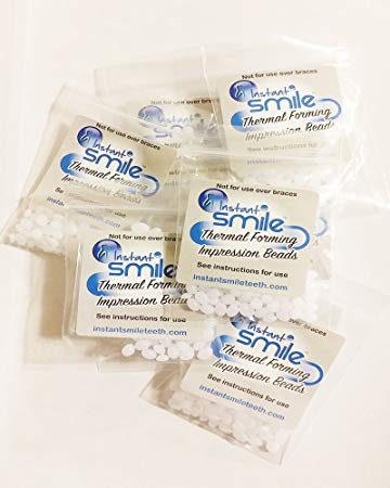 8 Packages of Instant Smile Billy Bob Replacement Thermal Adhesive Fitting Beads for Fake Teeth