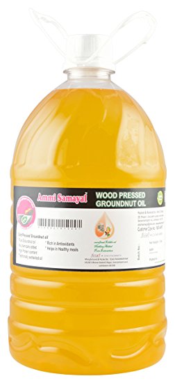 Ammi Samayal Wood Pressed (Cold pressed) Edible Groundnut Oil, 5 L