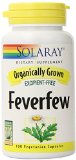 Solaray Organic Feverfew Leaf Supplement 455 mg 100 Count