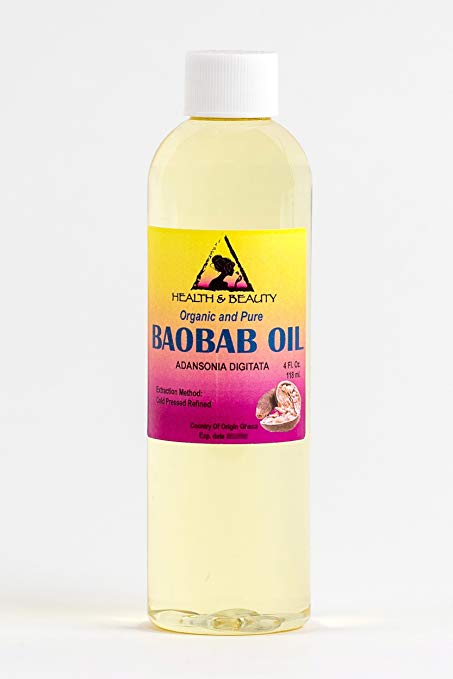 Baobab Oil Organic Cold Pressed by H&B OILS CENTER Natural Fresh 100% Pure 4 oz
