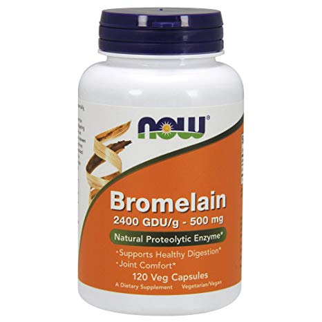 NOW Foods Bromelain 2400Gdu/500mg, 120 Vcaps