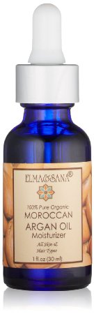 ELMAampSANA Golden Argan Oil  100 Cold Pressed Virgin Organic Certified By Ecocert -1oz30ml