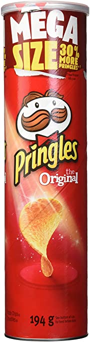 Pringles Mega Can Original Flavour Potato Chips, 194 Grams