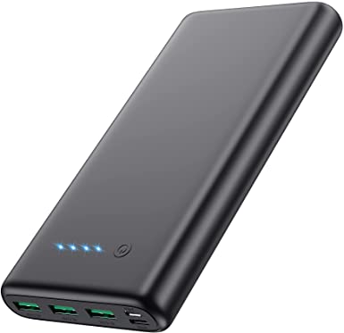 Portable Charger 36800mAh, Power Bank with Tri-Outport & Dual Inport (2.1A USB-C Input and Micro USB Input) External Battery Pack Compatible with iPhone 12/12Pro/11,Galaxy S20 Tablet etc[2021 Version]