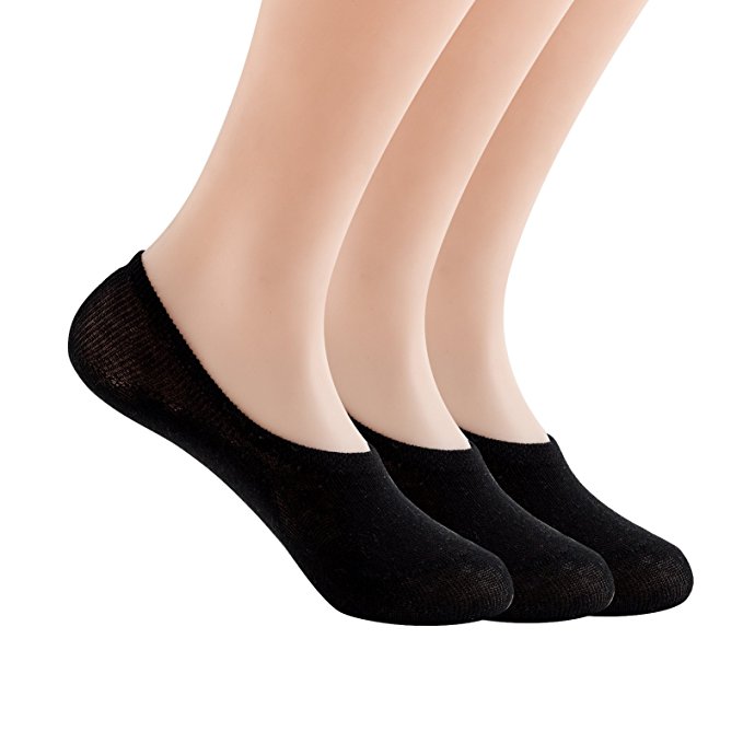 Ueither Women's Non Slip No Show Socks Low Cut Liner Cotton Socks