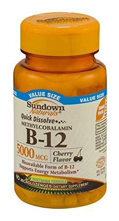 Sundown Naturals Dietary Supplement B-12 5000mcg - 90 CT