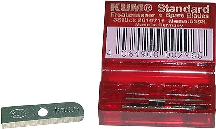 Kum 801.07.11 Tempered Steel Standard Size Spare Blades for Pencil Sharpeners