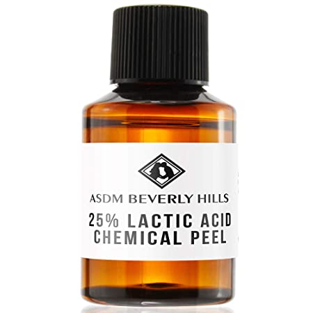 ASDM Beverly Hills Lactic Acid Peel 25% 1oz 30ml Medical Strength Treatment Hyperpigmentation, Age Spots, Melasma, Brighten Dull Skin Discoloration Uneven Complexion, AHA Chemical Peels, Sensitive Dry