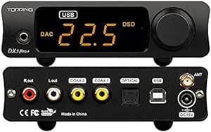 Topping DX3 Pro  ES9038Q2M Bluetooth 5.0 LDAC Audio Decoder DSD512 DAC AMP NFCA Headphone Amplifier Pre Amplifier (Black)