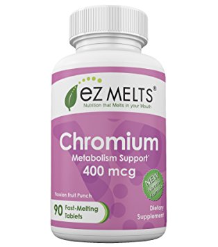 EZ Melts Chromium, 400 mcg, Fast Melting Tablets