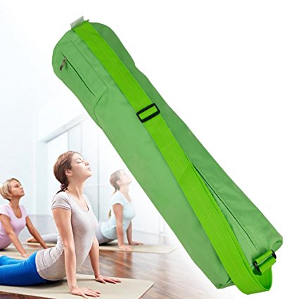 Yoga Bag for Mat & Accessories, Eco-friendly, Waterproof Oxford Gym Bag with Zip & Pocket, 27" L x 7" D, Five Colors