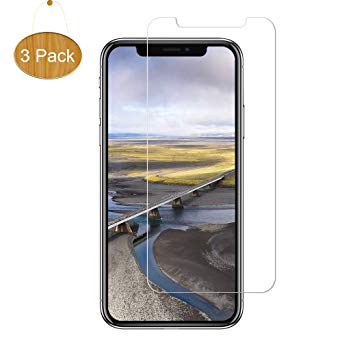 [3 Pack] iPhone Xs/X Glass Screen Protectors Loopilops iPhone Xs/X Tempered Glass Screen Protector [3D Touch] [9H Hardness] [No Bubble] Compatible with iPhone Xs/X[5.8 Inch]