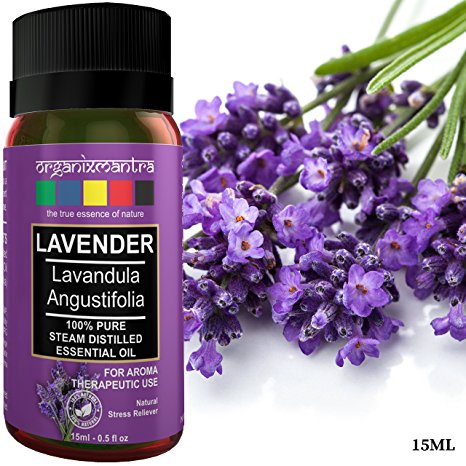 Organix Mantra Lavender Essential Oil, 100% Steam Distilled Natural, Pure and Organic (15ML)