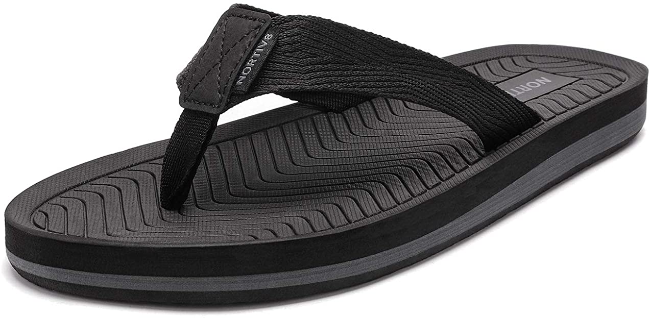 NORTIV 8 Men's Flip Flops Thong Sandals Comfortable Light Weight Beach Shoes