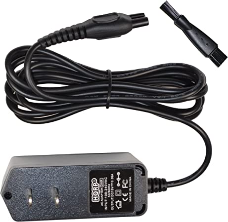 HQRP AC Adapter/Power Cord Compatible with Philips Norelco 8000X 6867X 7617XL 5616X 7315X 7615X 7145XL 1050CC 1050X 1059X 1060X 1090X 5615X, Arcitec Razor/Shaver Plus Cleaning Brush