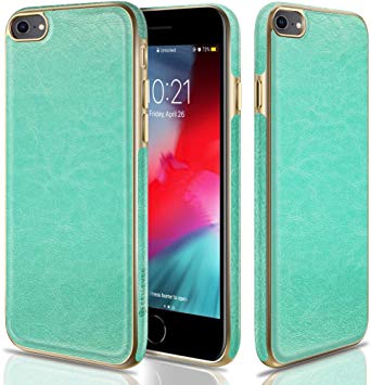 CellEver iPhone 8 Case, iPhone 7 Case Premium Leather Guard Slim Scratch-Resistant Anti-Slip Luxury Vegan Leather Cover for iPhone 7/8 (4.7 Inch) - Mint