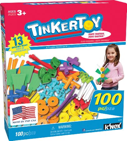 TINKERTOY ‒ 100 Piece Essentials Value Set ‒  Ages 3  Preschool Education Toy