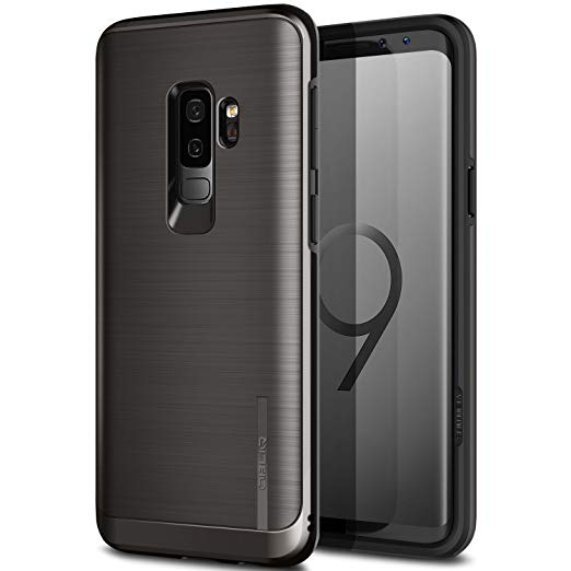 Galaxy S9 Plus Case, OBLIQ [Slim META], Slim Dual Layered Case, Inner TPU with Outer PC with a Metallic Brushed Finish and Anti-Shock Technology for The Samsung Galaxy S9 Plus(2018) (Titanium Black)