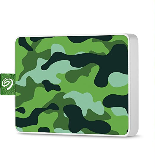 Seagate One Touch SSD 500GB External Solid State Drive Portable – Camo Green, USB 3.0 for PC Laptop and Mac, 1yr Mylio Create, 2 months Adobe CC Photography (STJE500407)