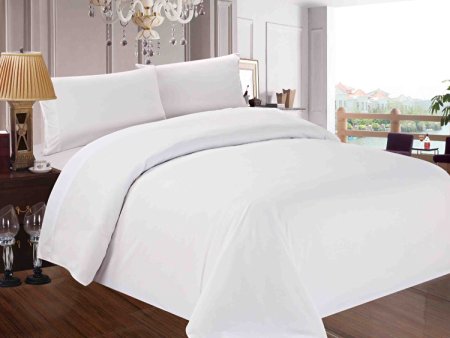 Scala Home Collection's 600 Thread Count 100% Egyptian Cotton Over-sized 1-Piece Duvet Cover with Zipper Closure, Queen Size Solid White (100"x 90')