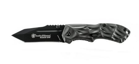 Smith & Wesson SWBLOP3SMT Ops Mini M.A.G.I.C. Assisted Opening Liner Lock Folding Knife, Black