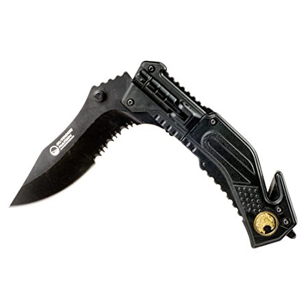 Hunting Knife, Outdoor Nation LED Tactical Rescue Pocket Knife