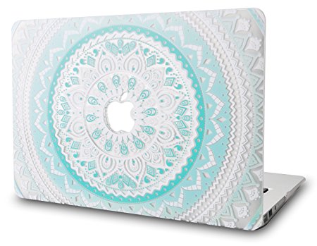 LuvCase MacBook Air 13 Inch Case Plastic Hard Shell Cover for MacBook Air 13.3" A1466 & A1369 (Green Medallion)