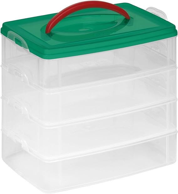 Snapware FBA_ Snap 'N Stack Seasonal (4) 6"X9" Rectangle 2.5" L(6), Medium, Clear