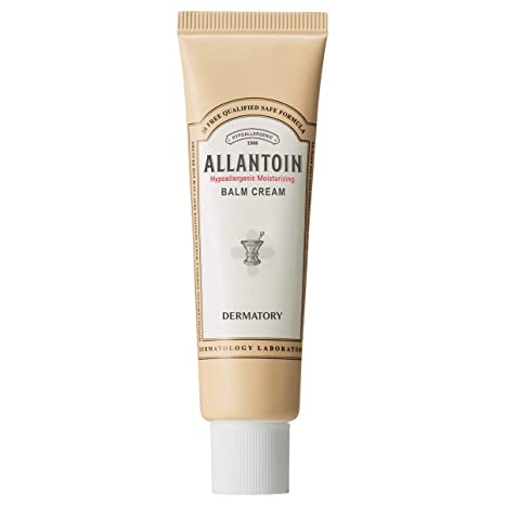 Dermatory Allantoin Hypoallergenic Moisturizing Balm Cream for Extra Dry Skin | 72-Hour Hydration, Hypoallergenic Tested, Dermatologist Tested, 20 Toxic-Free Formula, Fragrance-Free (1.69 fl oz)