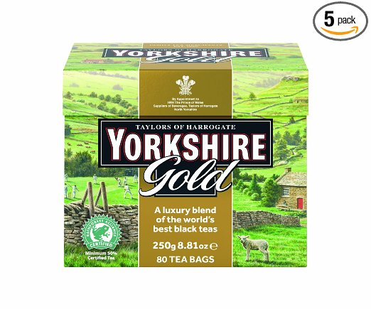 Taylors of Harrogate Yorkshire Gold Tea 80-Count Tea Bags Pack of 5
