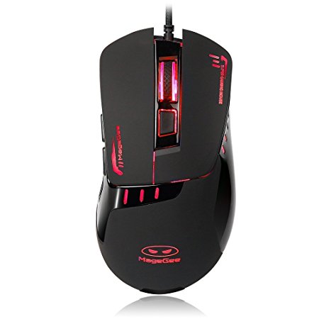 MageGee G5 Multi-Color Ergonomic Gaming Mouse - 3200 DPI Sensor - Comfortable Grip - USB Wired Mice for PC Mac