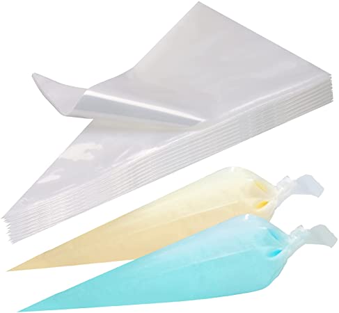 LoveBB Disposable Piping Pastry Bags 16 Inch 100 Pcs Anti-Burst Icing Bags for Cream Frosting Decorating Cake Cookie Cupcake