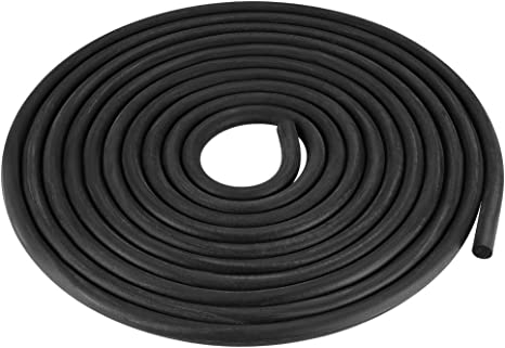 uxcell Foam Rubber Seal Weather Strip 6mm Diameter 3 Meters Long Black