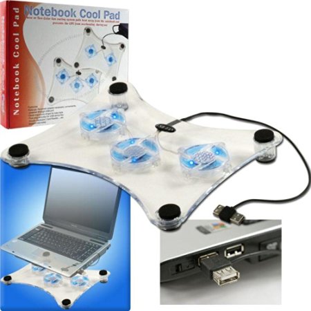 Laptop Buddy Notebook USB Cooling Pad with 3 Fans & 6 LEDs