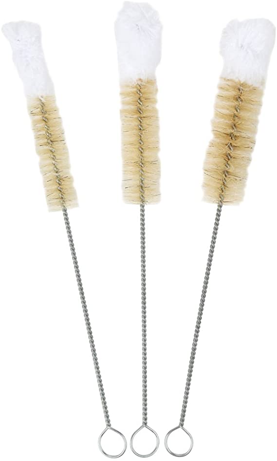 Home-X Soft Tip Cleaning Brushes. Set of 3 Sizes in 3/4", 1", and 1-1/2" Diameter.