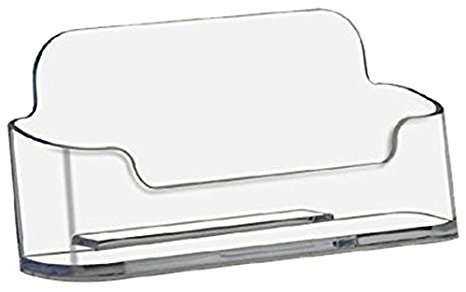 Deflect-O Deflecto Business Card Holders Single Compartment, 3-3/4" W X 1-7/8" H X 1-1/2" D, Clear (70101) (10, Clear)